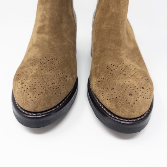 The Office of Angela Scott Ms. Kate Rustic Cedar Suede Sparkle Stretch 37.5 - Picture 3 of 8